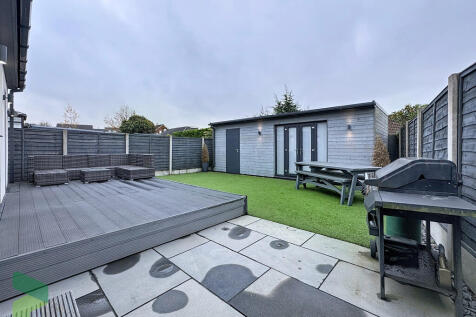 Rear garden and s...