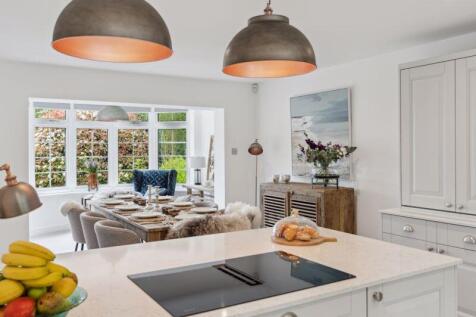 Kitchen island through to dining room