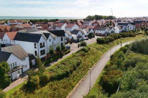 Drone image of street scene