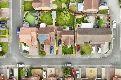 Aerial view of the property