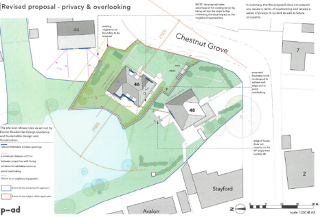PLANS SHOWING DETACHED HOUSE &amp; THE NEW HOUSE: