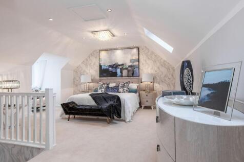 The main bedroom enjoys seclusion on the second floor