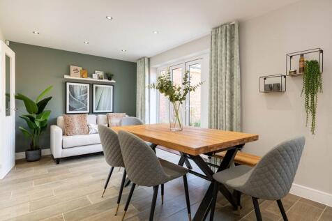 Open plan kitchen diner overlooking the garden
