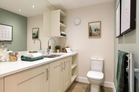 Combined downstairs toilet and laundry room