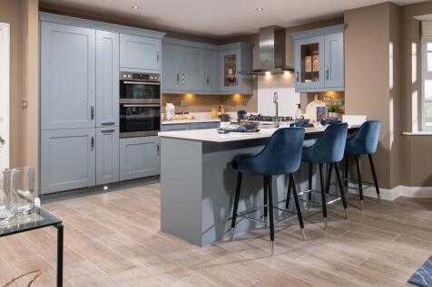 Internal view of spacious open-plan kitchen-diner