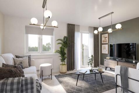 The Family Room on the middle floor features a Juliet balcony