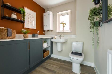 Downstairs WC with utility space, keeping the washing machine out of sight