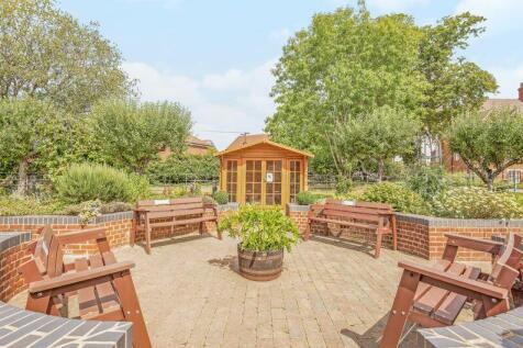 Landscaped gardens with seating