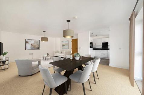 Living/dining room through to kitchen
