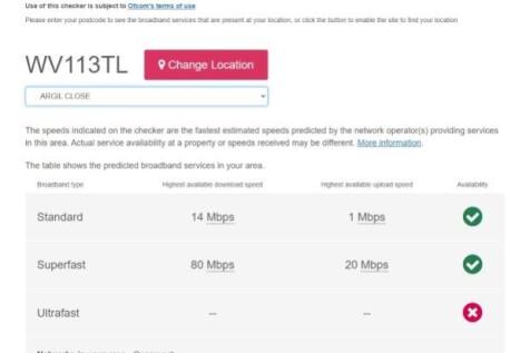 Broadband Checker 4 Argil Close March 2025