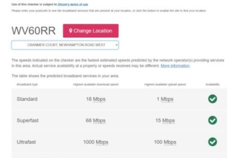 Broadband Checker Cranmer Ct June 2025