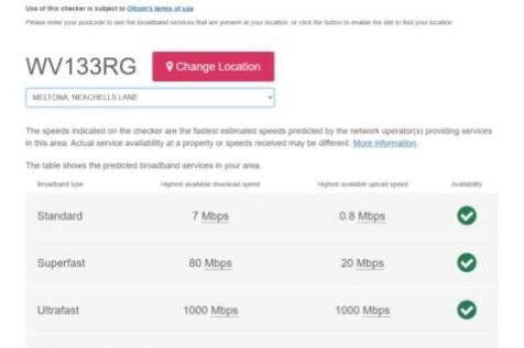 Broadband checker Meltona Dec 2025