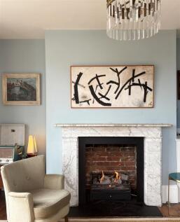 Living room fireplace
