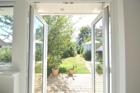 Double doors from the kitchen