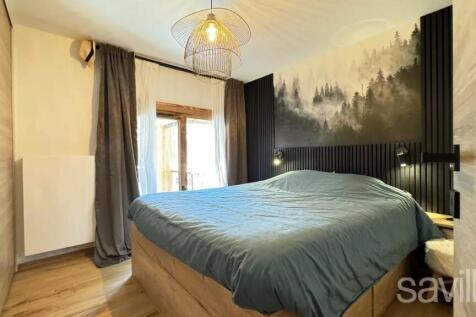 Bedroom mountain view apartment Courchevel Moriond
