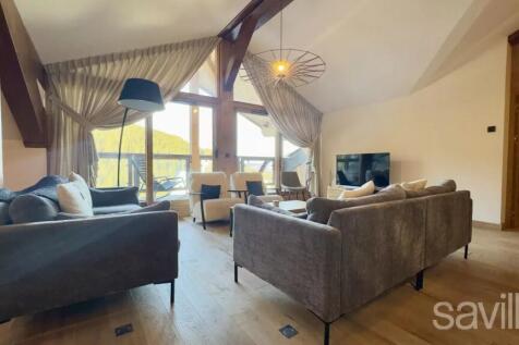 Penthouse living room Courchevel Moriond