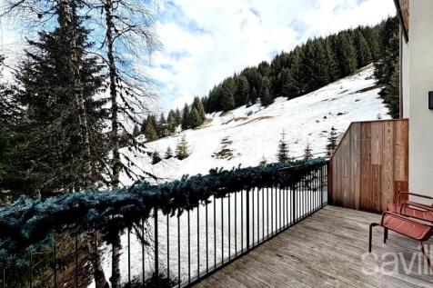 Terrace mountain view apartment Courchevel Moriond