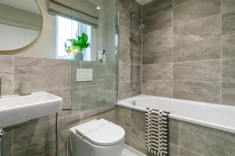 Luxury Bathroom with Shower over Bath
