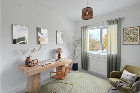 Bedroom 3 - Office - CGI image for illustration pu