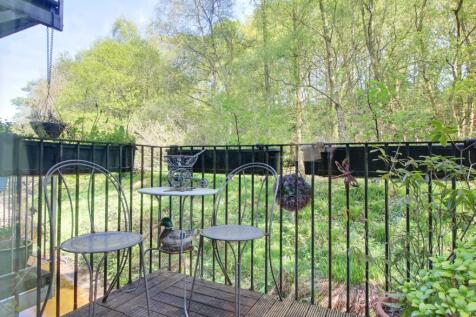 Balcony overlooking river