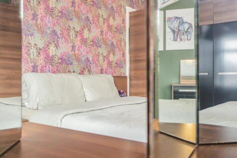 Main bedroom through mirror