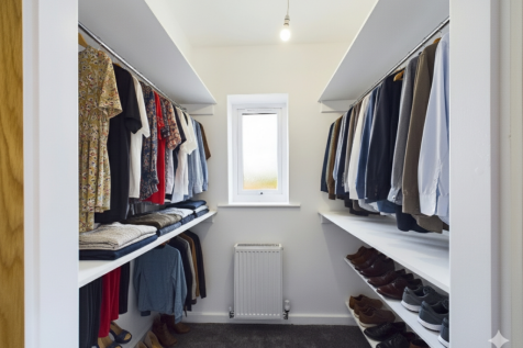 Virtually Staged Walk In Wardrobe Showing How This