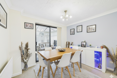 Staged to show how the room could look with Dining