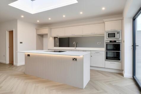 Kitchen area with breakfast island