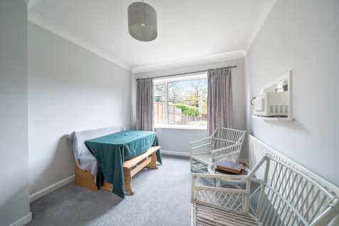 Spacious Living Room with Garden View