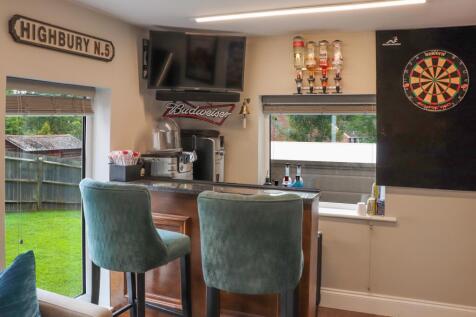 Bar area of the garden studio