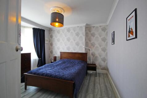 Master bedroom with bay window