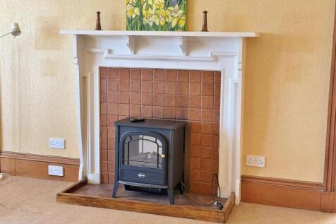 Open fire electric stove lounge