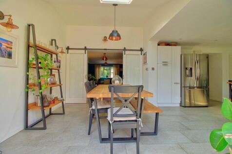 View from bifold doors