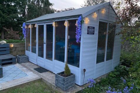 Summer house in the evening