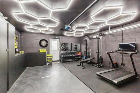 Converted garage - gym room