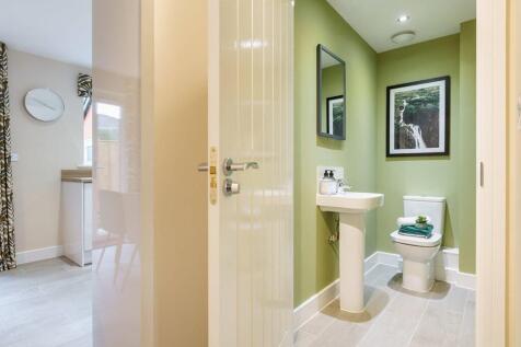 The downstairs cloakroom is ideal for guests