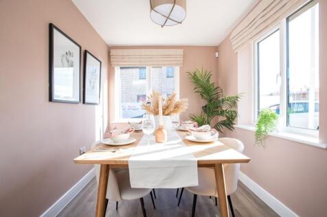 The dining area is a bright sociable space to enjoy meals with friends and family