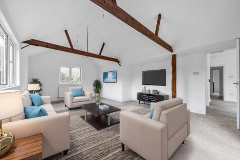 Virtually staged living room