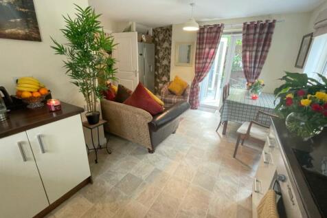 Kitchen with family living area