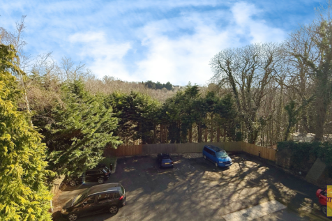 Car park &amp; view of woodland