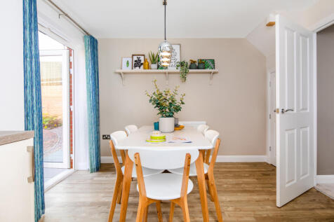 Open plan kitchen with dining area in the Maidstone 3 bedroom home