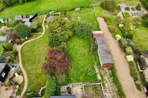 Drone shot of rear garden