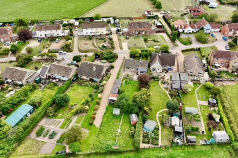 Drone shot from rear elevation