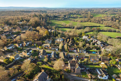 Drone view of Newick Drive and easily accessible countryside and woodland beyond