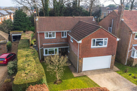 Front elevation, front garden and driveway
