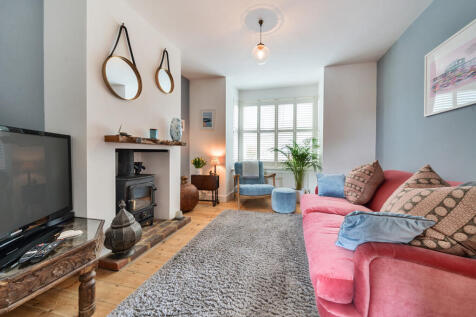 Living room with woodburning stove