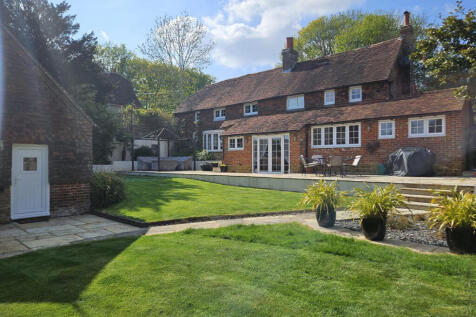 Rear elevation, terrace and detached guest accommodation