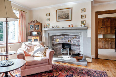 Original open fireplace