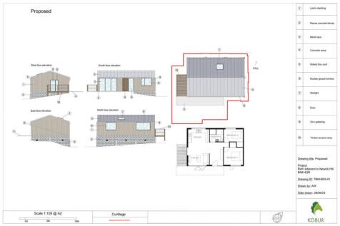 Proposed plan to convert the barn