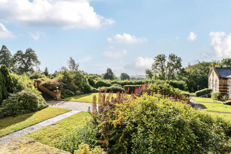 View from flat of communal grounds and The South Downs